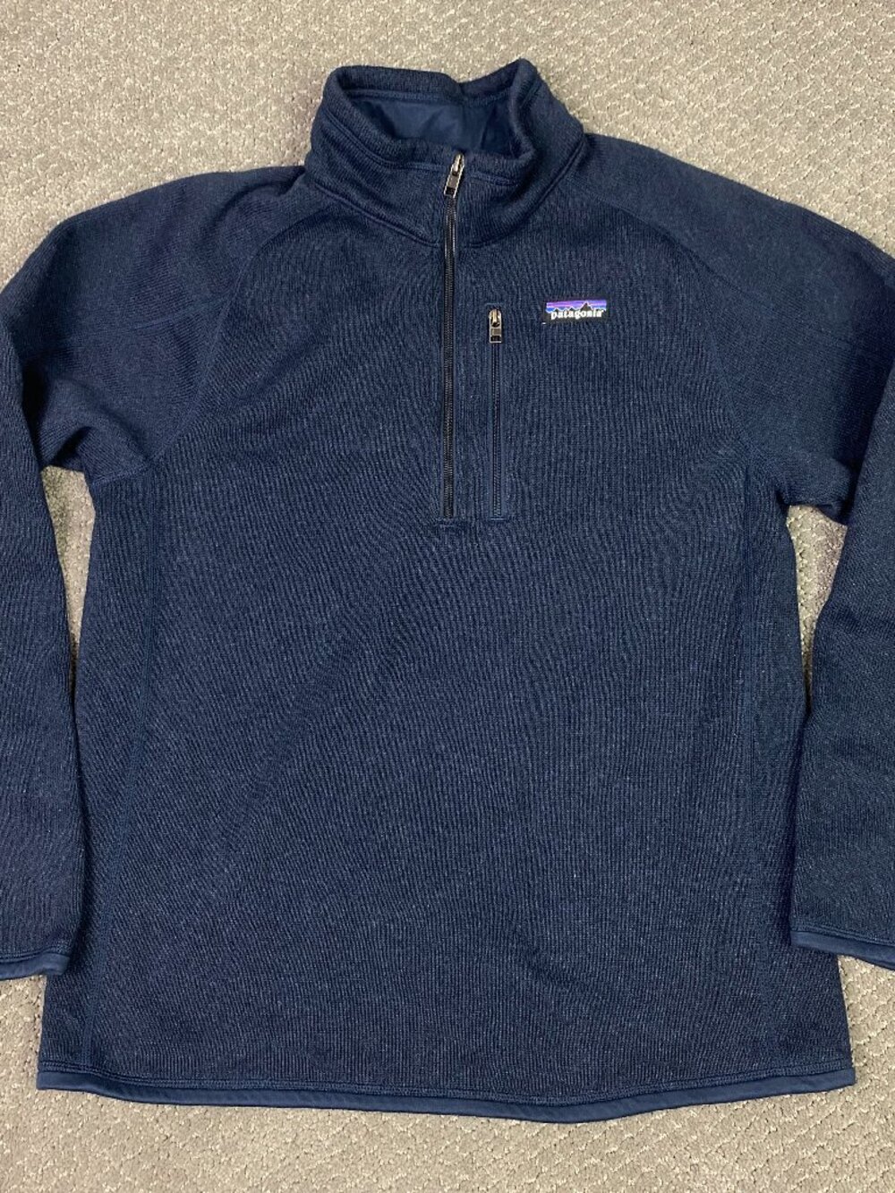 Patagonia Better Sweater 1/4 Zip Fleece Pullover Mens Medium Blue Quarter 1/2